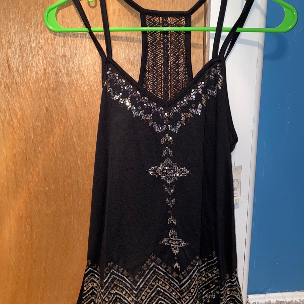 Sequin tank top size M new with tags